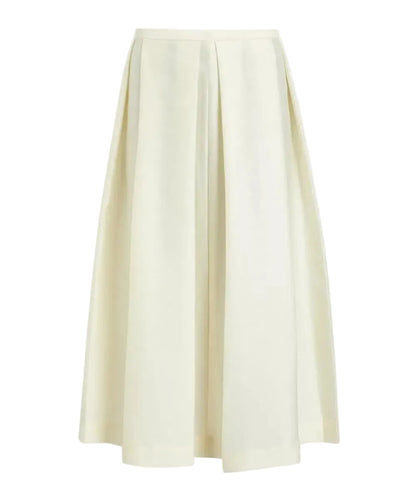 Kremowa plisowana spódnica midi